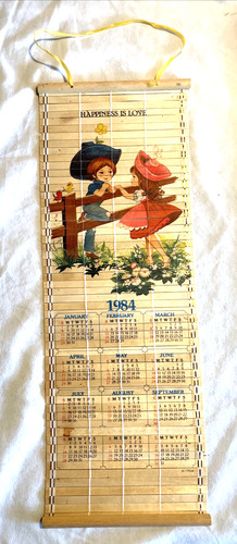 Vintage bamboo calendar - vintage,