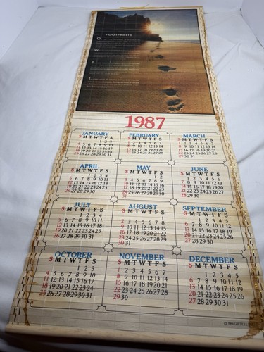 Vintage 1987 scroll calendar - 1987,